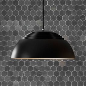 Louis Poulsen AJ Royal závesné LED 37cm čierne, Obývacia izba / jedáleň, hliník, oceľ, akryl, 16W, K: 16.6cm