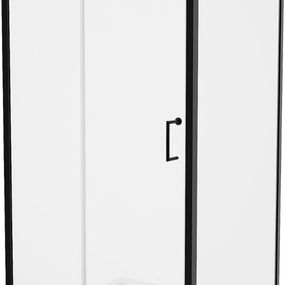 MEXEN/S - Apia Sprchovací kút 90x90 cm, transparent, čierna + vanička so sifónom 840-090-090-70-00-4010B
