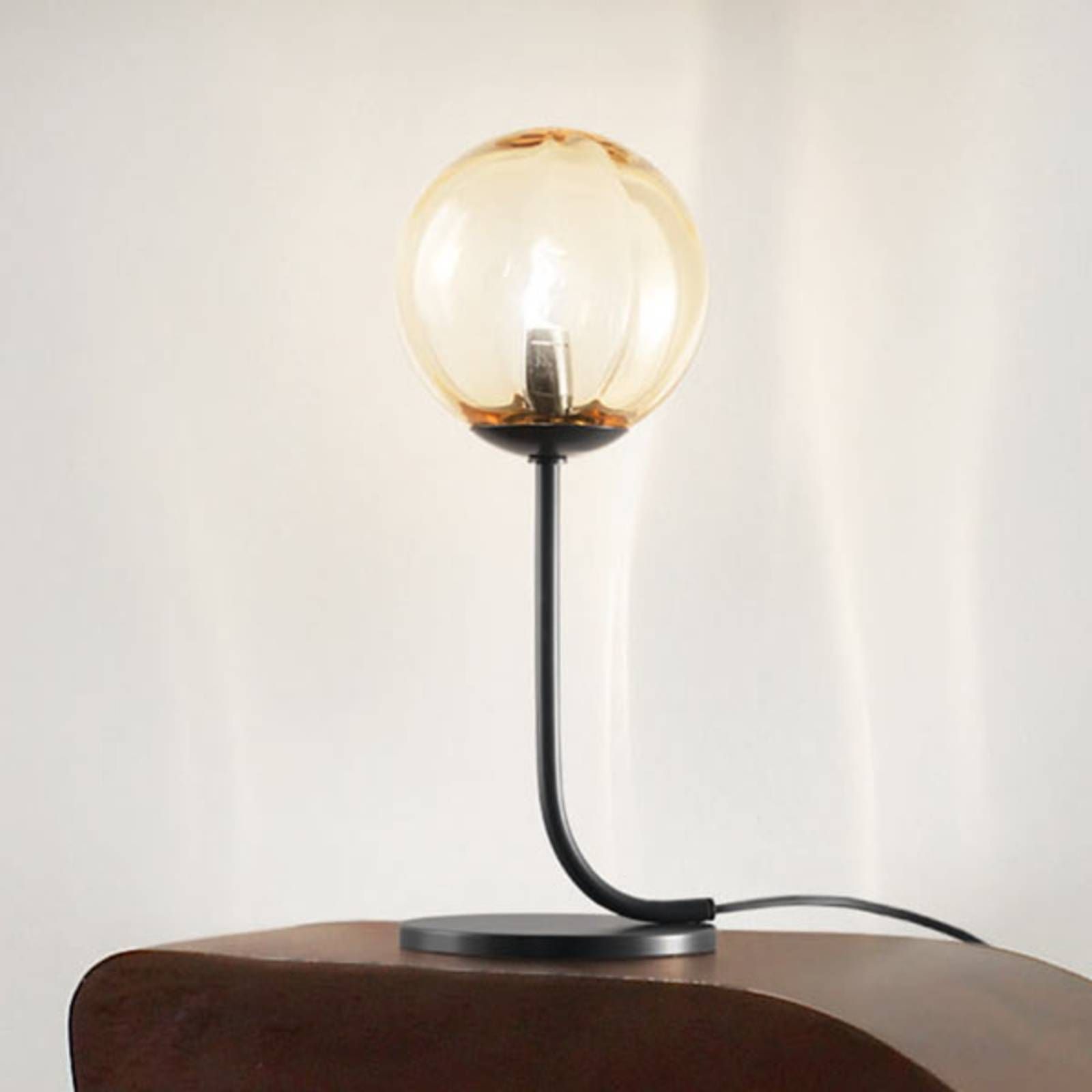 Vistosi Dizajnová stolová lampa Puppet z muranského skla, Obývacia izba / jedáleň, kov, sklo, G9, 60W, K: 40cm