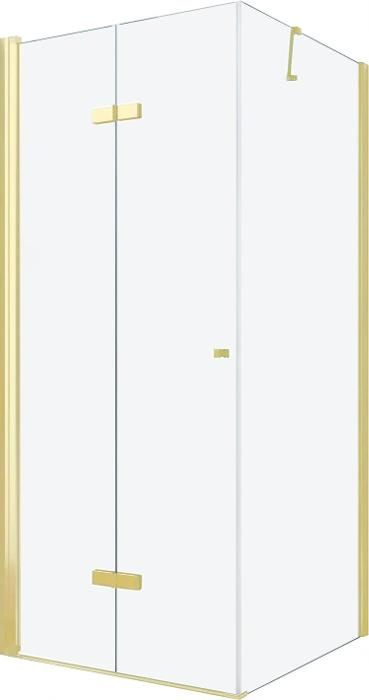 MEXEN/S - LIMA sprchovací kút 80x80 cm, transparent, zlatá 856-080-080-50-00
