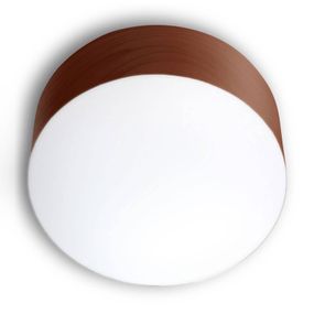 LZF LamPS Gea stropné svietidlo 0-10V dim Ø30cm čokoláda, Obývacia izba / jedáleň, drevená dyha, plast, 17W, K: 10cm