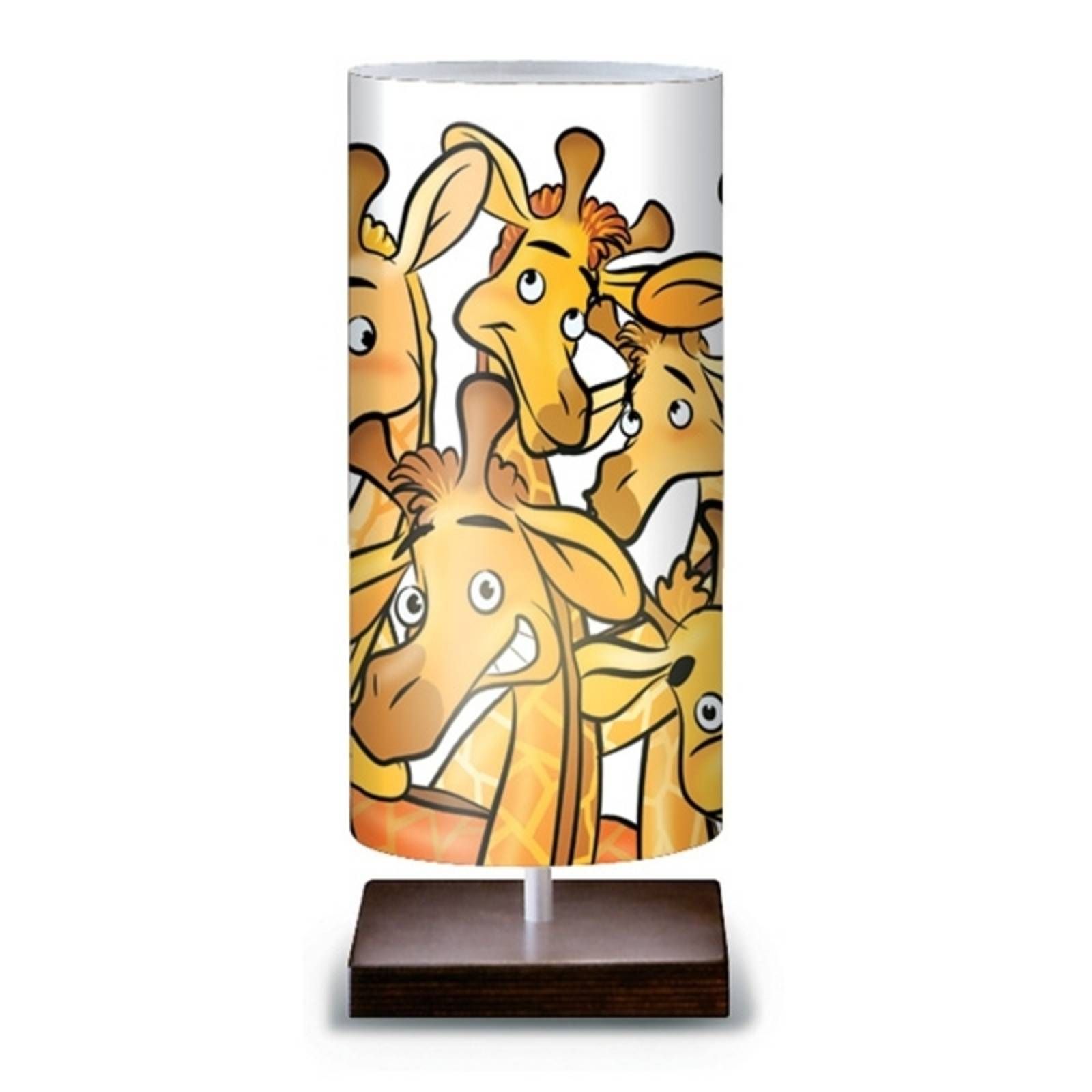 Artempo Italia Stolná lampa Žirafa, Detská izba, plast, E27, 25W, P: 16 cm, L: 16 cm, K: 39cm