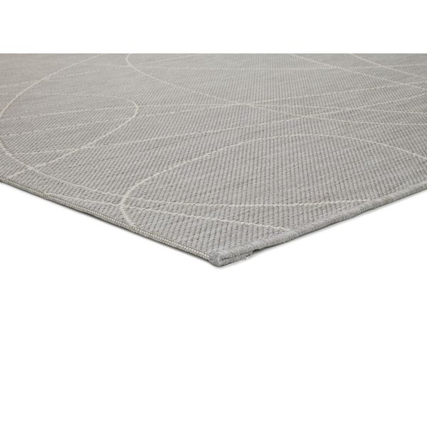 Sivý vonkajší koberec Universal Hibis Line, 80 x 150 cm