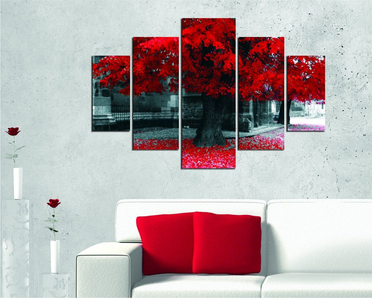 Viacdielny obraz Red Tree 92 x 56 cm