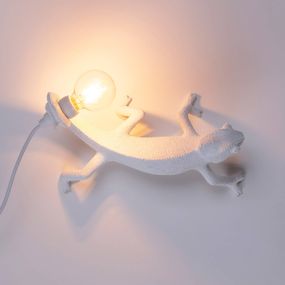 SELETTI Nástenné LED svetlo Chameleon Lamp Going Down USB, Obývacia izba / jedáleň, syntetická živica, E14, 2W, L: 17 cm, K: 14cm