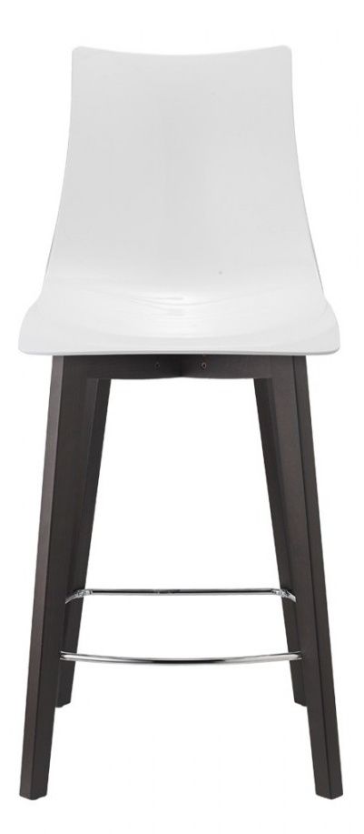 SCAB - Barová stolička ZEBRA ANTISHOCK NATURAL nízka - biela/wenge