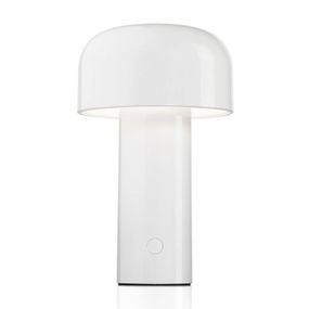 FLOS Bellhop stolová LED lampa, biela, Obývacia izba / jedáleň, polykarbonát, 2.5W, K: 21cm