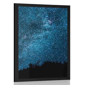 Plagát pohľad na nočnú oblohu - 30x45 black