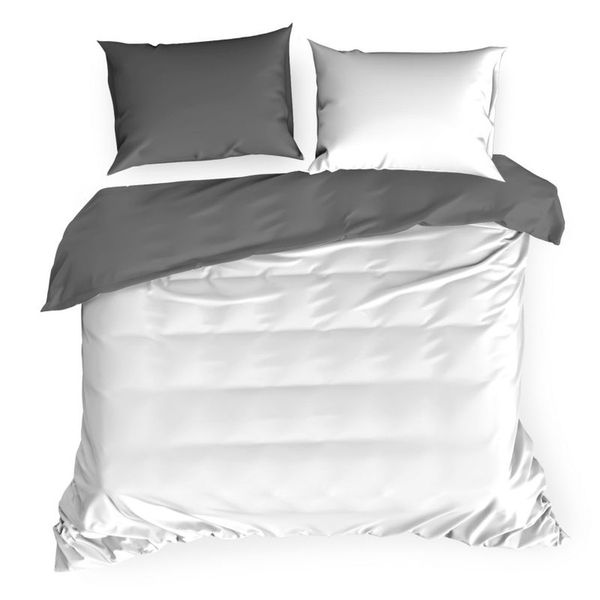 DomTextilu Kvalitné posteľné obliečky z bavlneného saténu so zipsom 3 časti: 1ks 160 cmx200 + 2ks 70 cmx80 Biela 27589-153074
