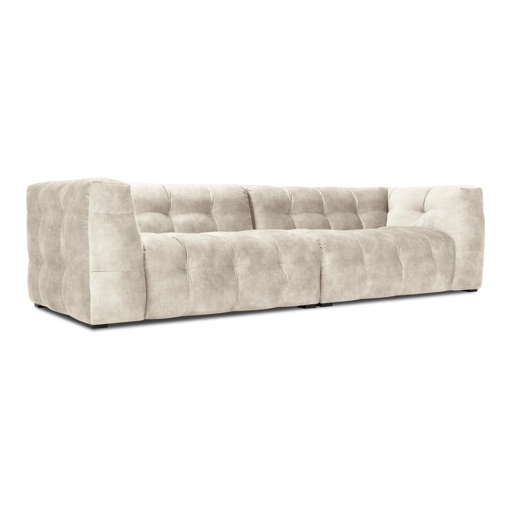 Béžová zamatová pohovka Windsor & Co Sofas Vesta, 280 cm