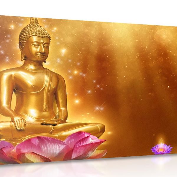 Obraz zlatý Budha - 90x60