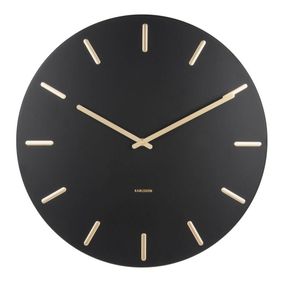 Karlsson Nástenné hodiny Charm Black Gold 45 cm