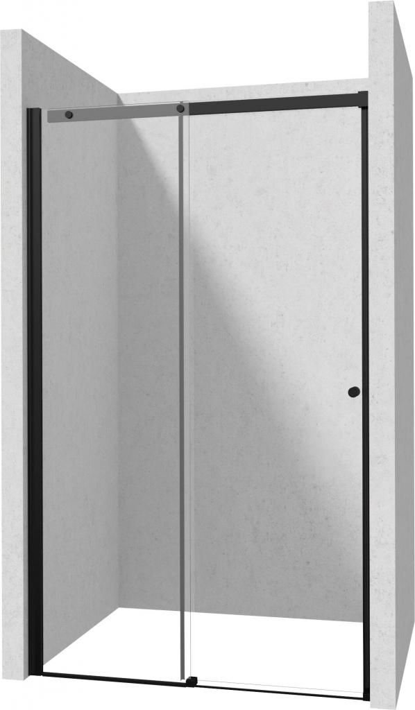 DEANTE - Kerria Plus nero Sprchové dvere bez stenového profilu, 140 cm - posuvné KTSPN14P