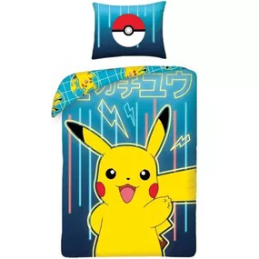 Halantex · Bavlnené posteľné obliečky Pokémon Pikachu - 100% bavlna - 70 x 90 cm + 140 x 200 cm