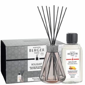 Maison Berger Paris Darčekové balenie: Aroma difuzér Pyramide ružový + Pomaranč a škorica, 200 ml 6686