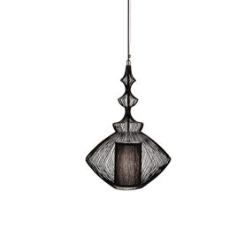 Forestier Opium .závesná lampa, čierna, Obývacia izba / jedáleň, kov, E14, 40W, K: 57cm