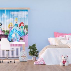 FCS XL 4384 AG Design textilný foto záves detský delený obrazový Disney - Princess FCSXL 4384, veľkosť 180 x 160 cm