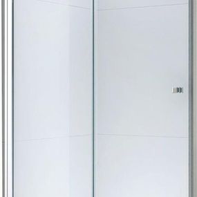 MEXEN - Lima sprchové dvere zalamovacie 90 cm, transparent, chróm sa stenovým profilom 856-090-000-01-00