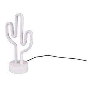 Biela LED stolová lampa (výška 29 cm) Cactus - Trio