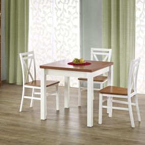 Jedálenský stôl Gracjan (jelša + biela) (pre 4 až 6 osôb)