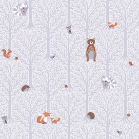 38119-1 A.S. Création detská vliesová tapeta na stenu Little Love 2026 lesné zvieratká, veľkosť 10,05 m x 53 cm