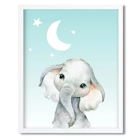 Rámovaný obraz pre deti - Baby elephant