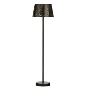 Čierna stojacia lampa WOOOD Keto, ø 43 cm