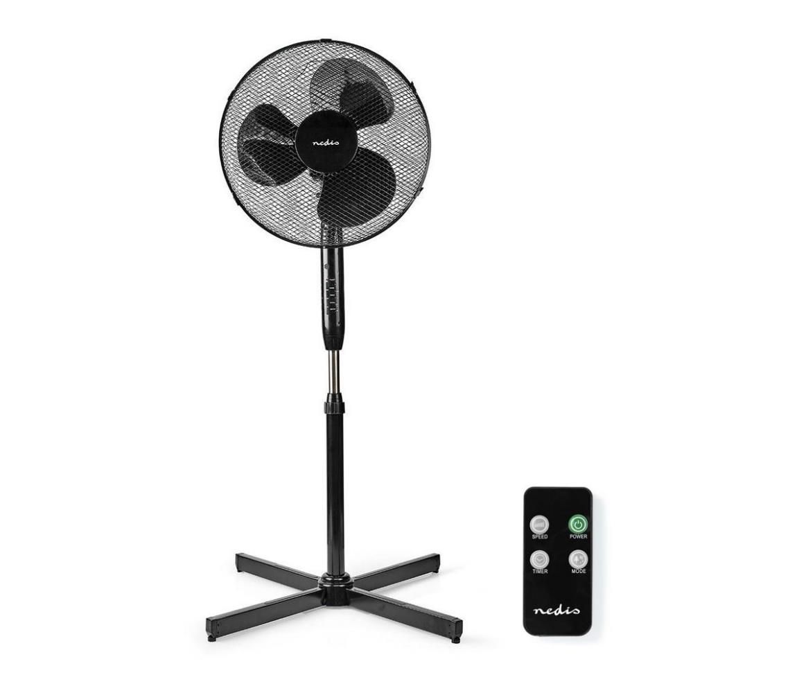 Nedis FNST15CBK40 - Stojanový ventilátor 40W/230V čierna + diaľkové ovládanie