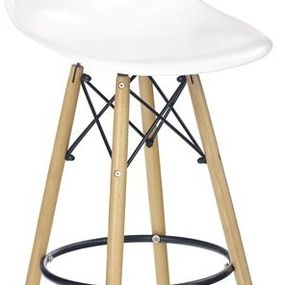 HALMAR barová stolička H51 biela