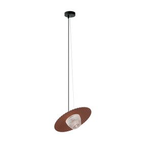 Viokef Závesná lampa Carmen, 1-plameňová, káva, Obývacia izba / jedáleň, oceľ, sklo, G9, 25W