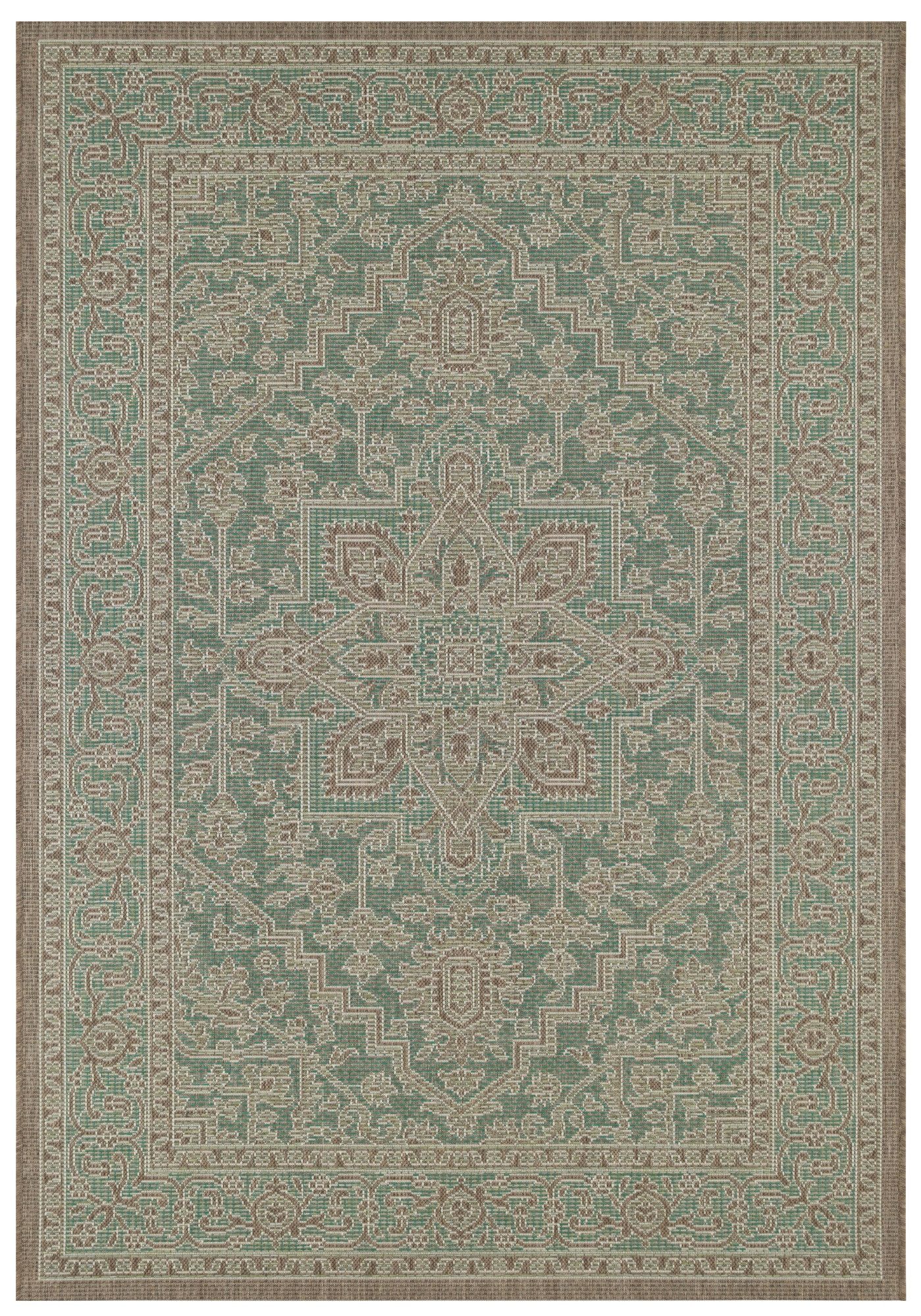 NORTHRUGS - Hanse Home koberce Kusový koberec Jaffa 103877 Taupe / Green - 160x230 cm