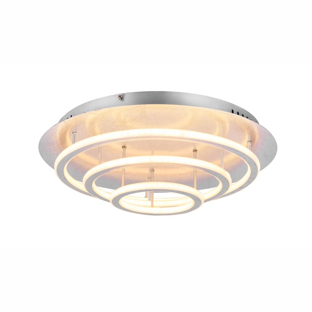 Stropné/nástenné svietidlo LED Arryn 49252-100S (strieborná + opál) (Stmievateľné)