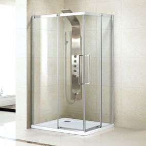 Aquatek - ADMIRAL R14 obdĺžnikový sprchový kút 100 x 80, číre sklo, ľavý