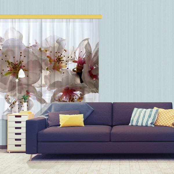 FCS XL 4809 AG Design textilný foto záves delený obrazový Flowers - Kvety FCSXL 4809, veľkosť 180 x 160 cm