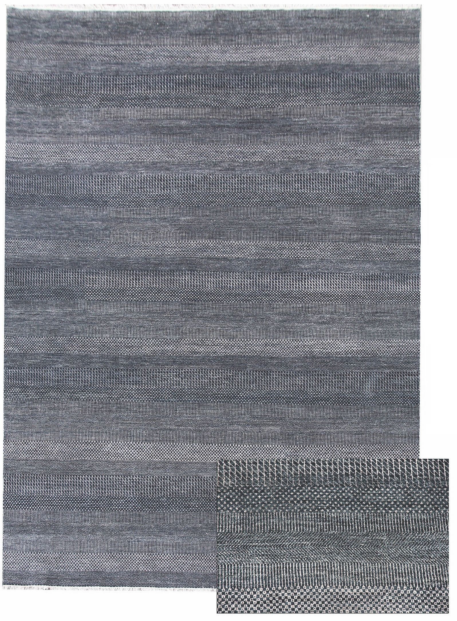 Diamond Carpets koberce Ručne viazaný kusový koberec Diamond DC-MCN Dark blue / silver - 275x365 cm