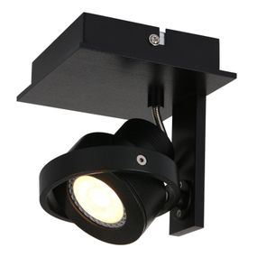 Steinhauer LED svietidlo Westpoint 1-pl., čierne, Obývacia izba / jedáleň, kov, GU10, 7W, L: 12 cm, K: 12cm