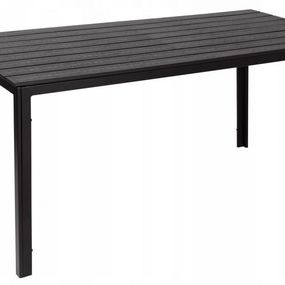 Záhradný cateringový stôl 156x78 cm čierny