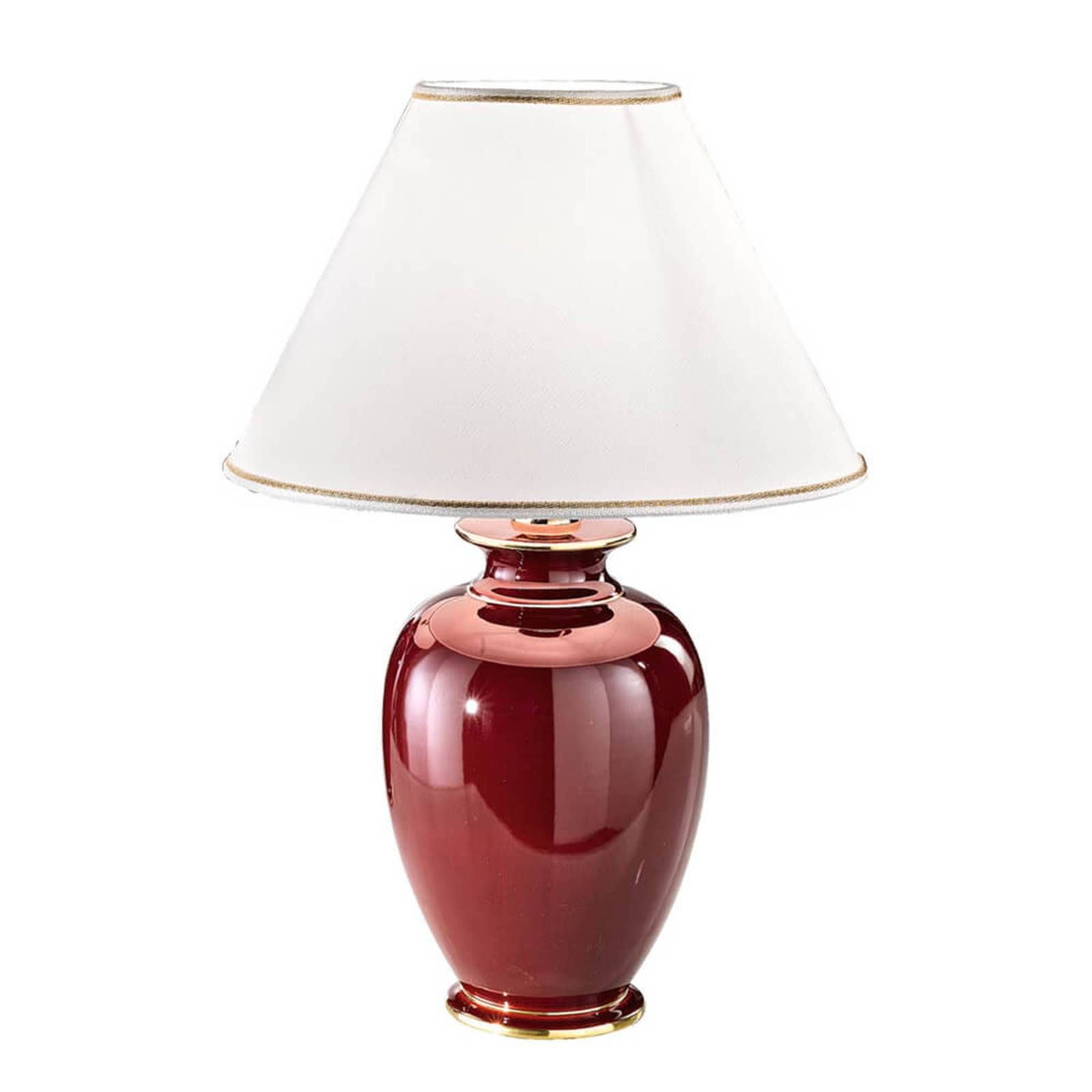 austrolux by Kolarz KOLARZ Bordeaux pôvabná stolná lampa výška 43 cm, Obývacia izba / jedáleň, keramika, bavlna, E27, 100W, K: 43cm