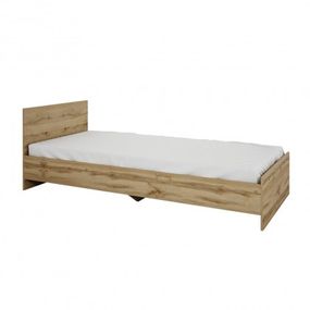 Drevená posteľ Arkadia 90x200 cm, dub dakota, bez matraca