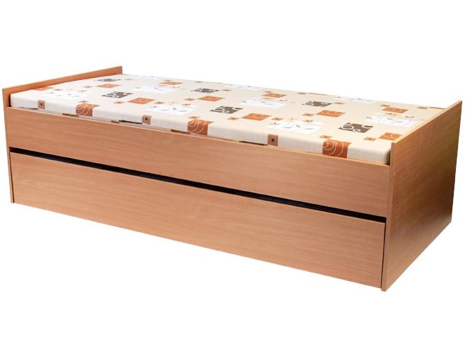 Rozkladacia posteľ 90 cm Nika 2 (s molitanovými matracmi)