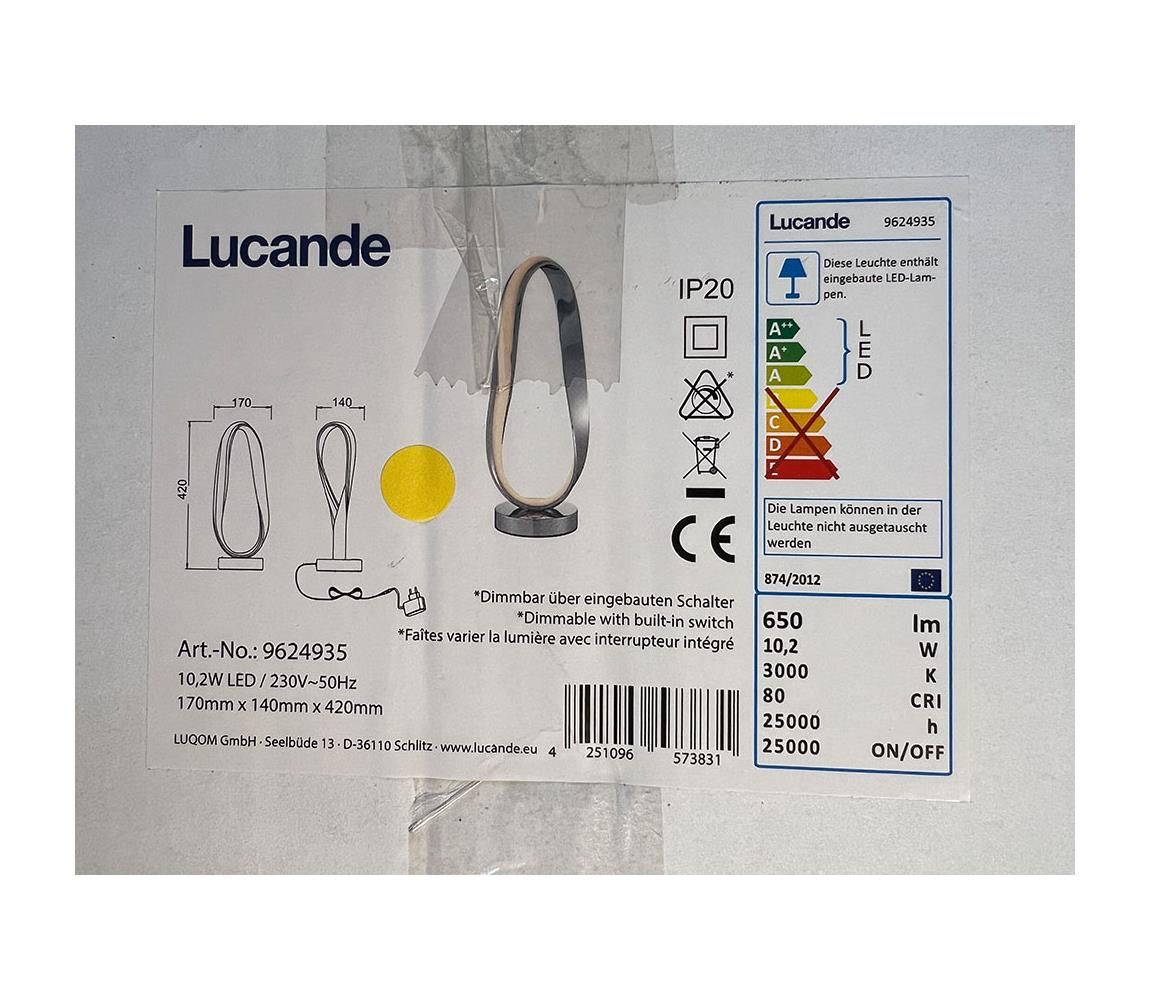 Lucande - LED Stmievateľná stolná lampa XALIA LED/10,2W/230V