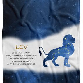 Deka Znamenie Lev (23.7. - 22.8.) - modrá (Podšitie baránkom: NE)
