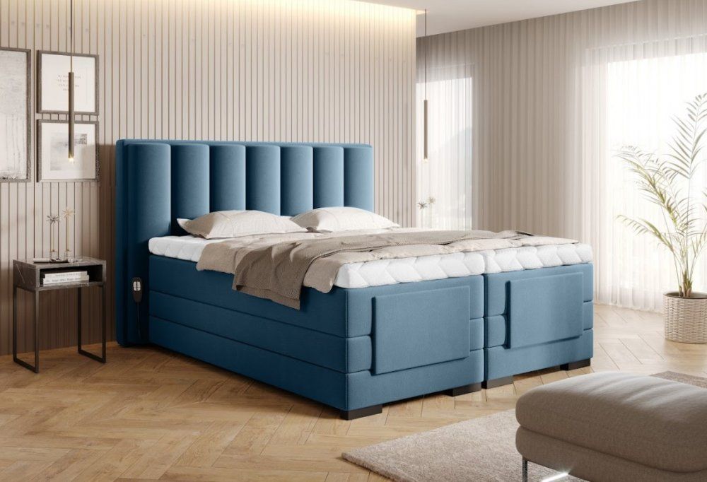 ArtElta Manželská posteľ VEROS Boxspring | elektrická polohovateľná 180 x 200 cm Farba: Savoi 38
