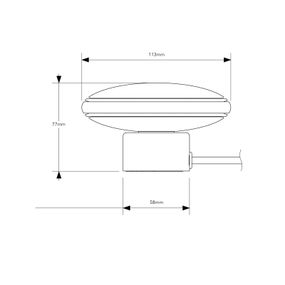 Shade Lights ØS1 Mini kruhy mosadz podstavec biely Node, Obývacia izba / jedáleň, polykarbonát, textil, 9W, K: 7.7cm