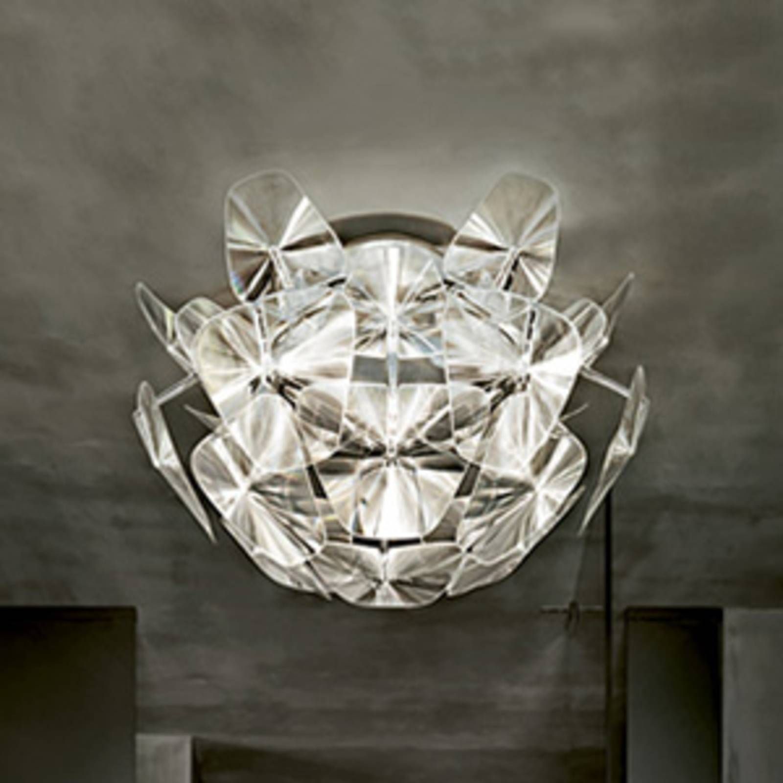 Luceplan Hope – žiarivé stropné svietidlo, 69 cm, Obývacia izba / jedáleň, polykarbonát, kov, E14, 40W, K: 42cm