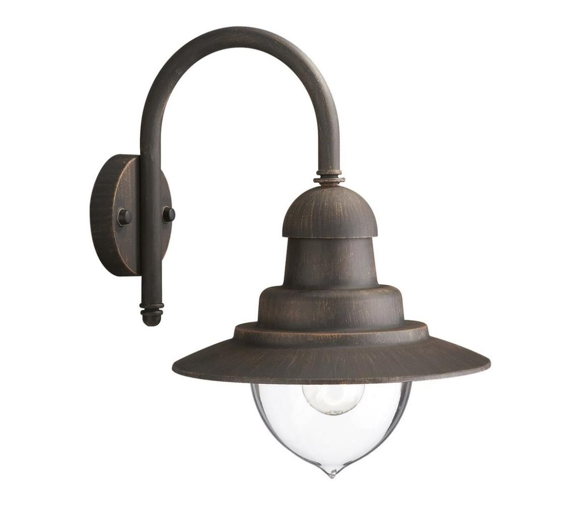 Philips 01652/06/PN - Vonkajšie nástenné svietidlo RAINDROP 1xE27/53W/230V IP44