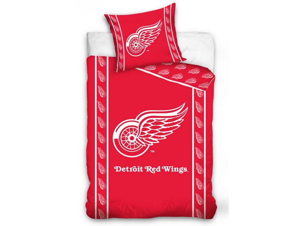 Obliečky klubu NHL Detroit Red Wings stripes 140x200/70x90 cm