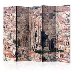 Paraván Heart of Barcelona Dekorhome 225x172 cm (5-dielny)