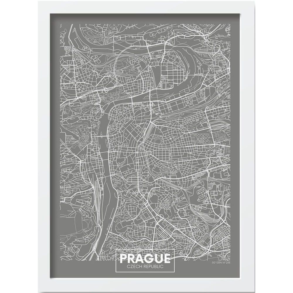 Plagát v ráme 40x55 cm Prague – Wallity