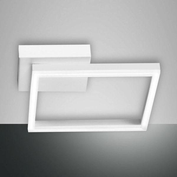 Fabas Luce Stropné LED svetlo Bard 27 x 27 cm, biele, Obývacia izba / jedáleň, kov, plast, 22W, P: 27 cm, L: 27 cm, K: 5.5cm